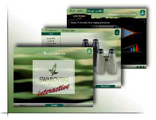 Screenbeispiele aus Swarovski Optik interactive